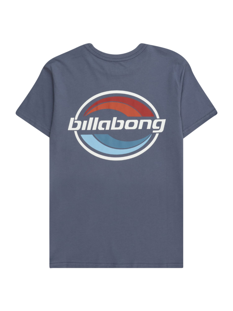 BILLABONG Tricou funcțional 'WALLED'  albastru fumuriu / portocaliu / roșu / alb