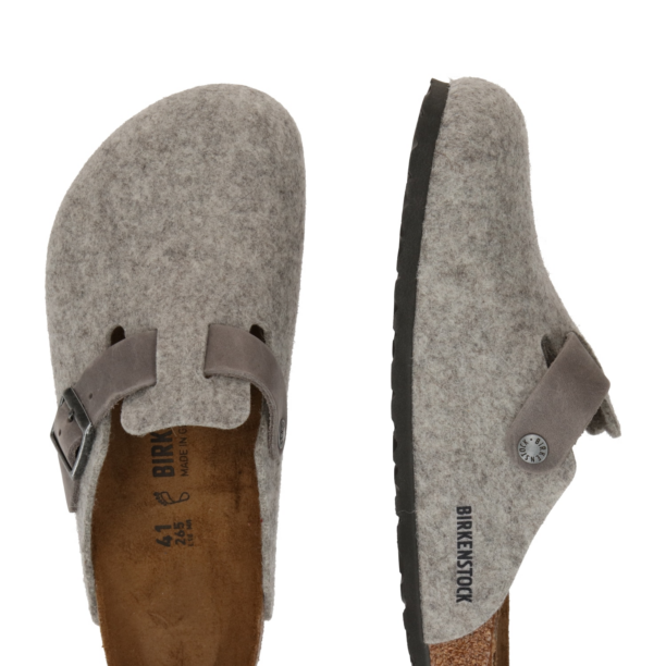 BIRKENSTOCK Saboți 'Boston'  gri deschis / gri amestecat