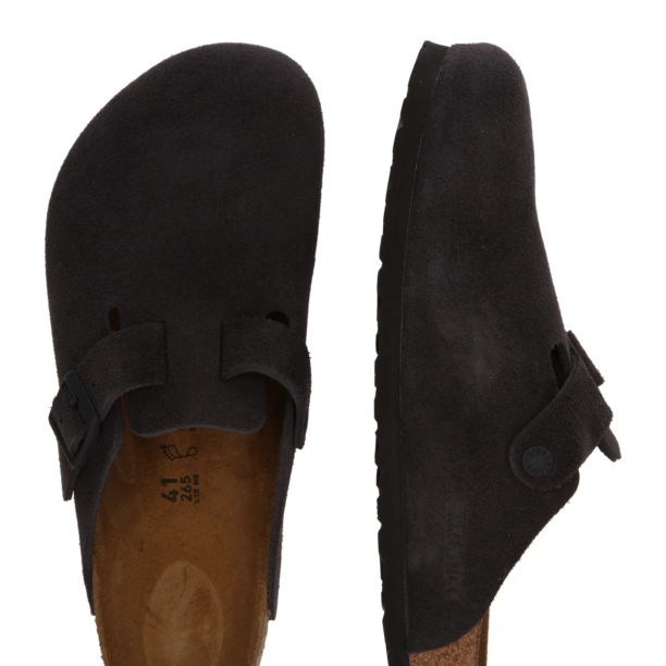 BIRKENSTOCK Saboți 'Boston'  gri metalic