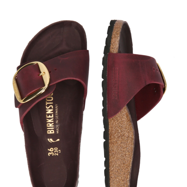 BIRKENSTOCK Saboți 'Madrid Big Buckle'  roșu vin