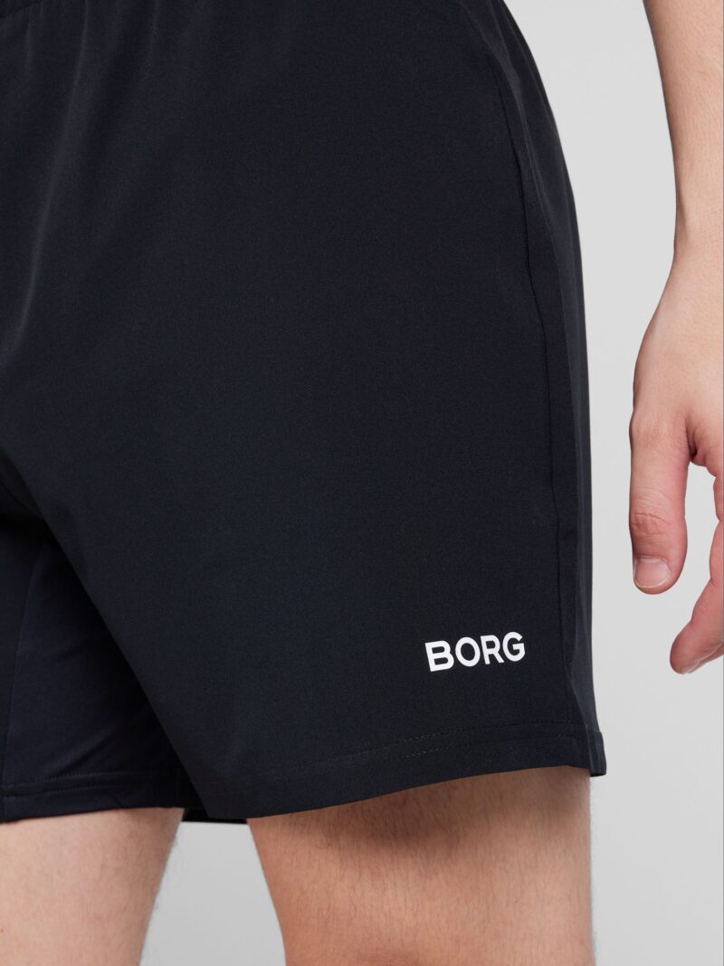 BJÖRN BORG Pantaloni sport 'ESSENTIAL'  negru / alb