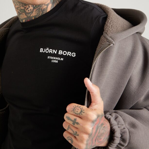 Preţ BJÖRN BORG Tricou funcțional 'ESSENTIAL'  negru / alb