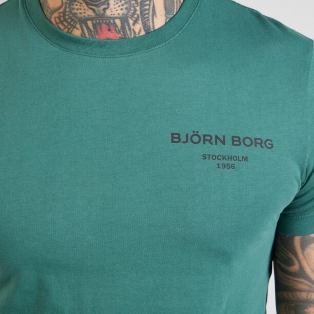 Preţ BJÖRN BORG Tricou funcțional 'ESSENTIAL'  verde / negru