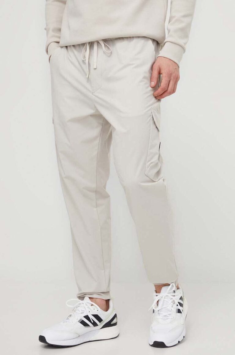 BOSS Green pantaloni de trening culoarea bej