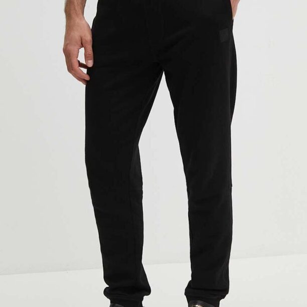 BOSS Orange pantaloni de trening din bumbac culoarea negru