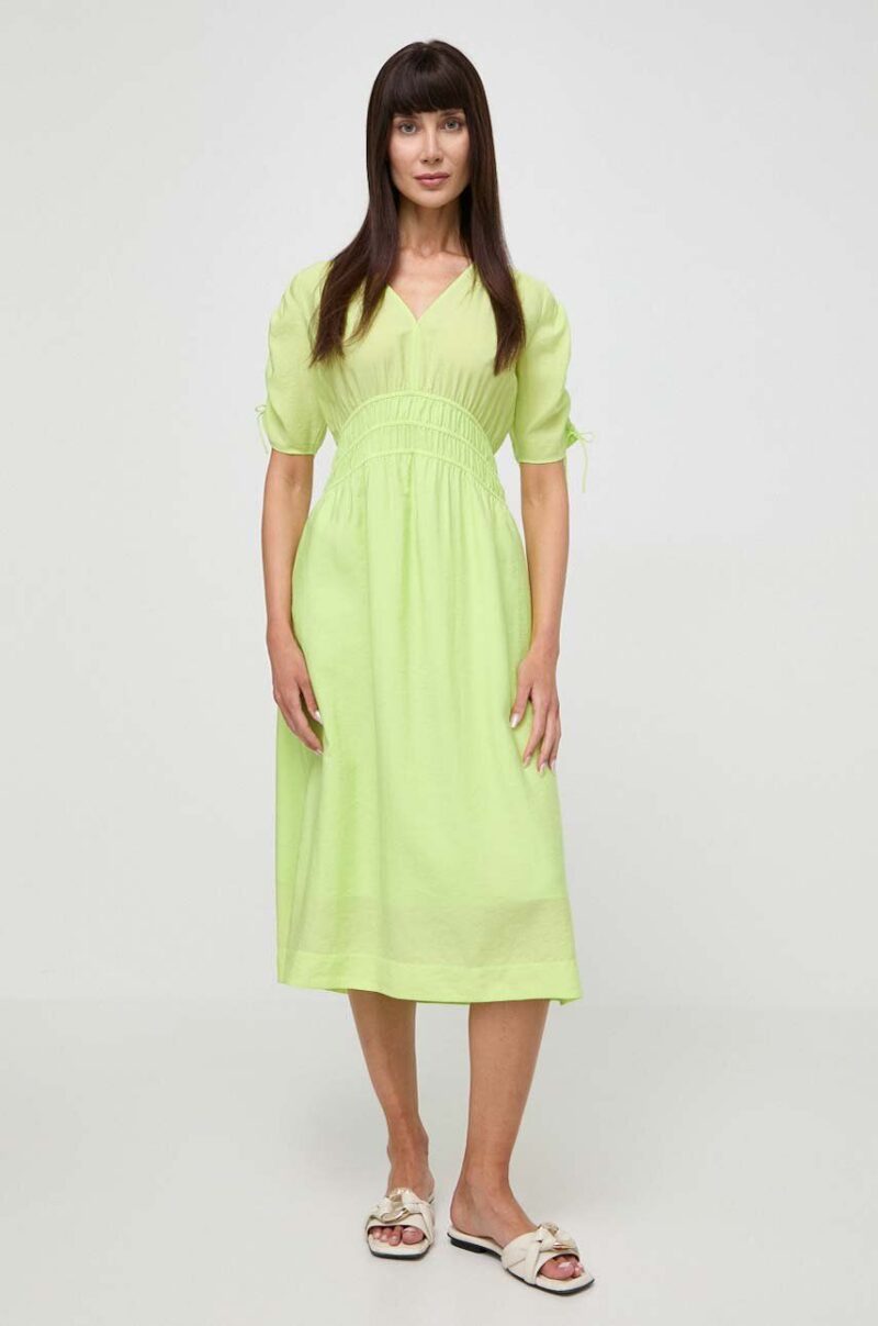 BOSS Orange rochie culoarea verde