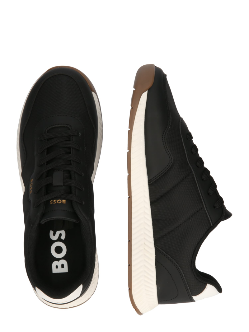 BOSS Sneaker low 'Titanium'  negru / alb