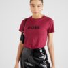 BOSS Tricou 'Elogo_5'  roșu burgundy / negru