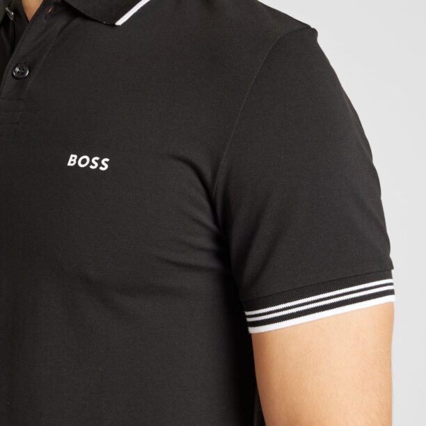 BOSS Tricou 'Paul'  negru / alb preţ