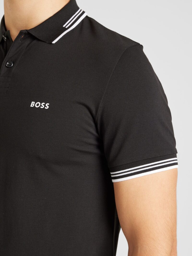 BOSS Tricou 'Paul'  negru / alb preţ