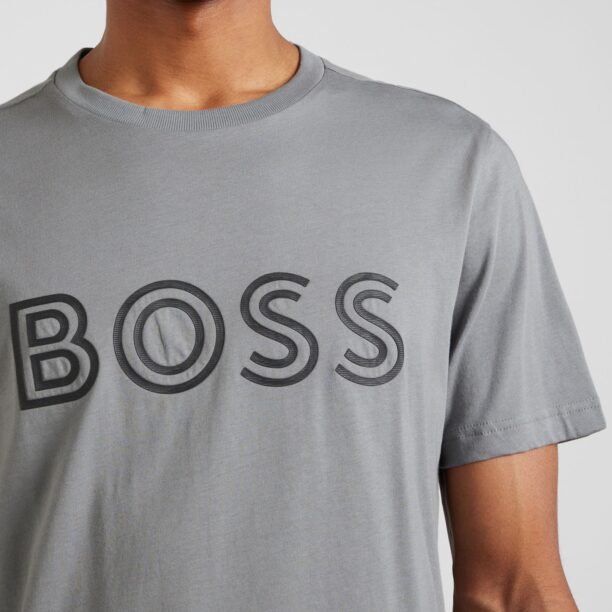 BOSS Tricou  gri / negru preţ