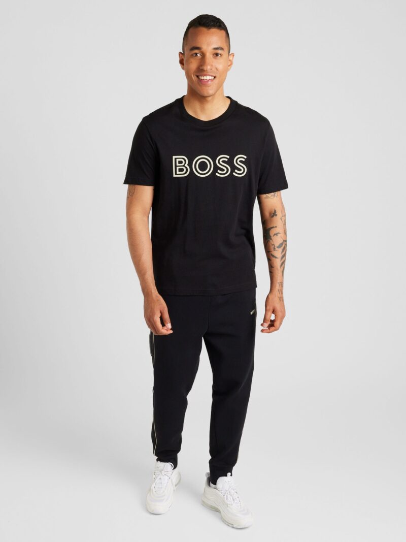 BOSS Tricou  negru / alb preţ