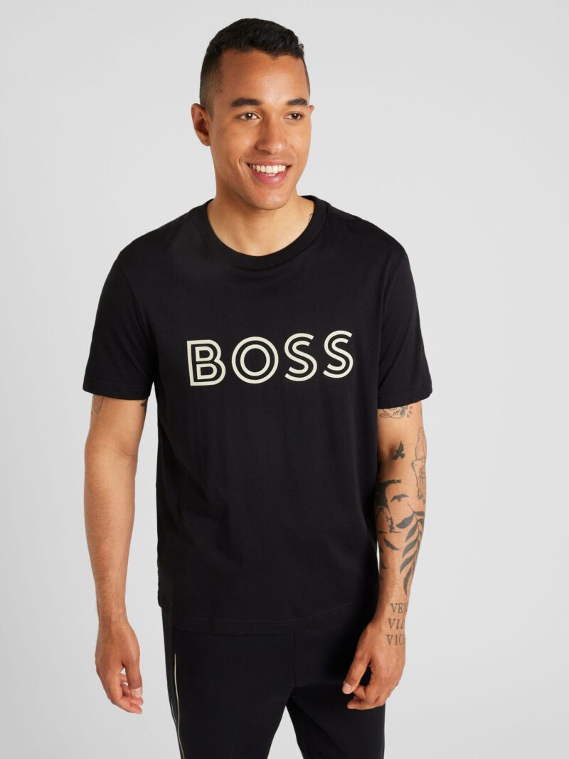 Preţ BOSS Tricou  negru / alb