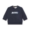 BOSS bluza copii culoarea albastru marin