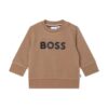 BOSS bluza copii culoarea bej