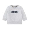 BOSS bluza copii culoarea gri