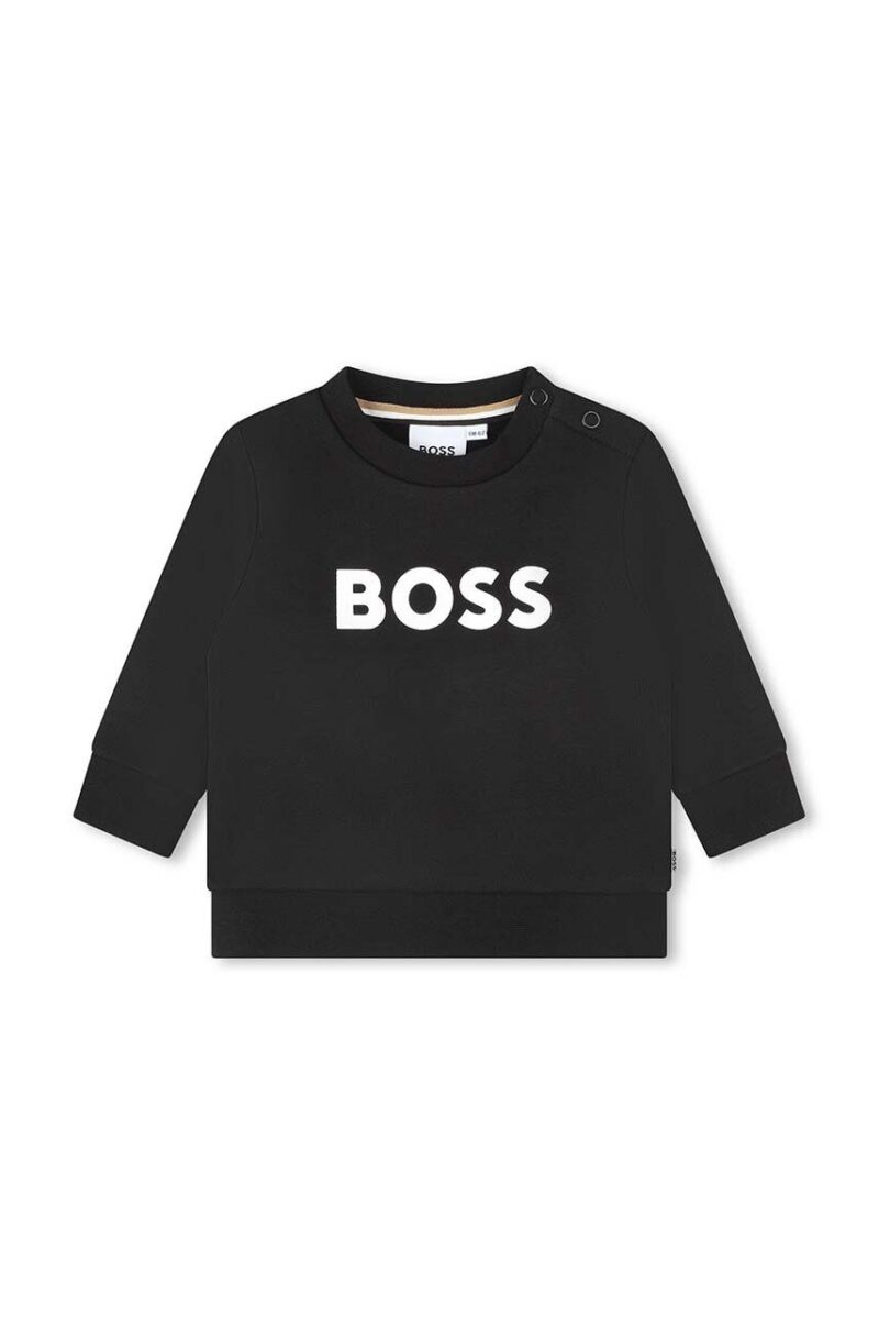 BOSS bluza copii culoarea negru