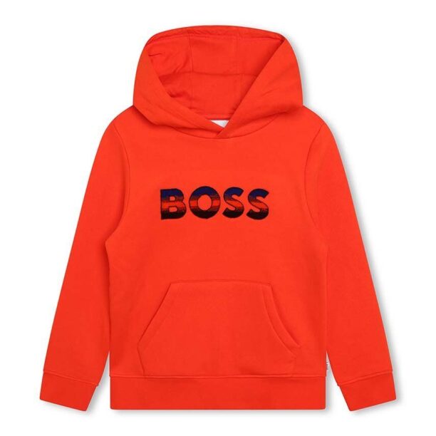 BOSS bluza copii culoarea rosu