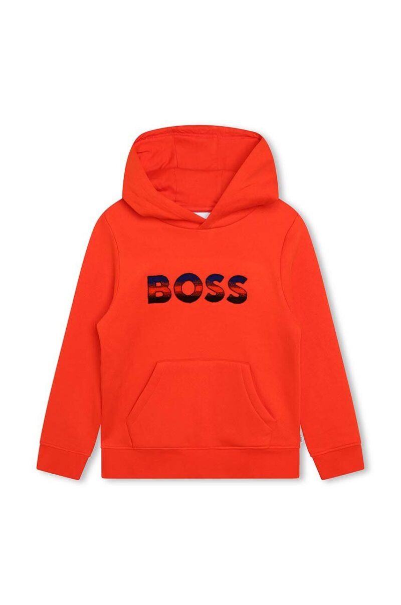 BOSS bluza copii culoarea rosu