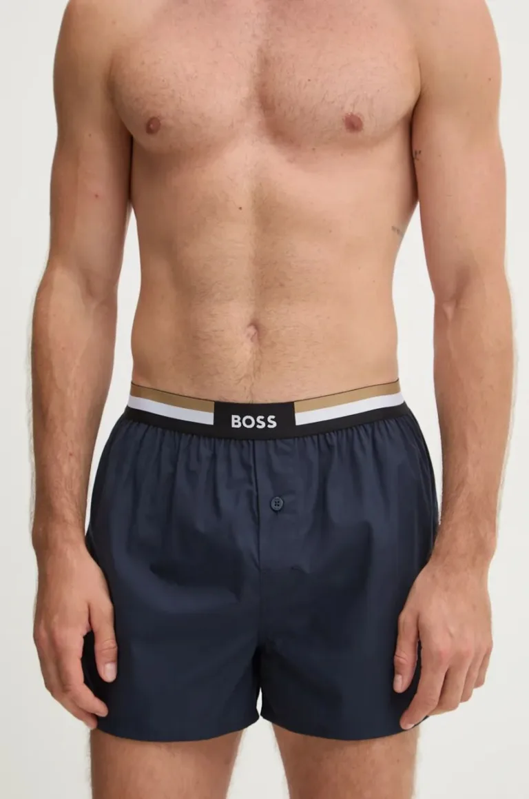 BOSS boxeri de bumbac 2-pack culoarea turcoaz