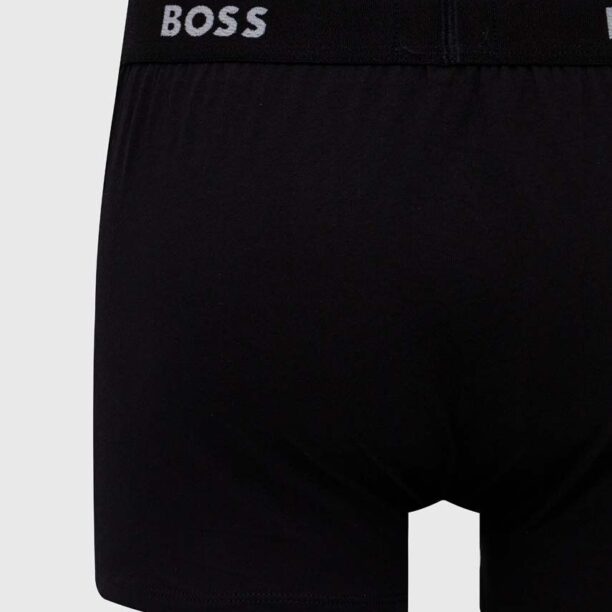 BOSS boxeri de bumbac 3-pack culoarea negru 50475685 preţ