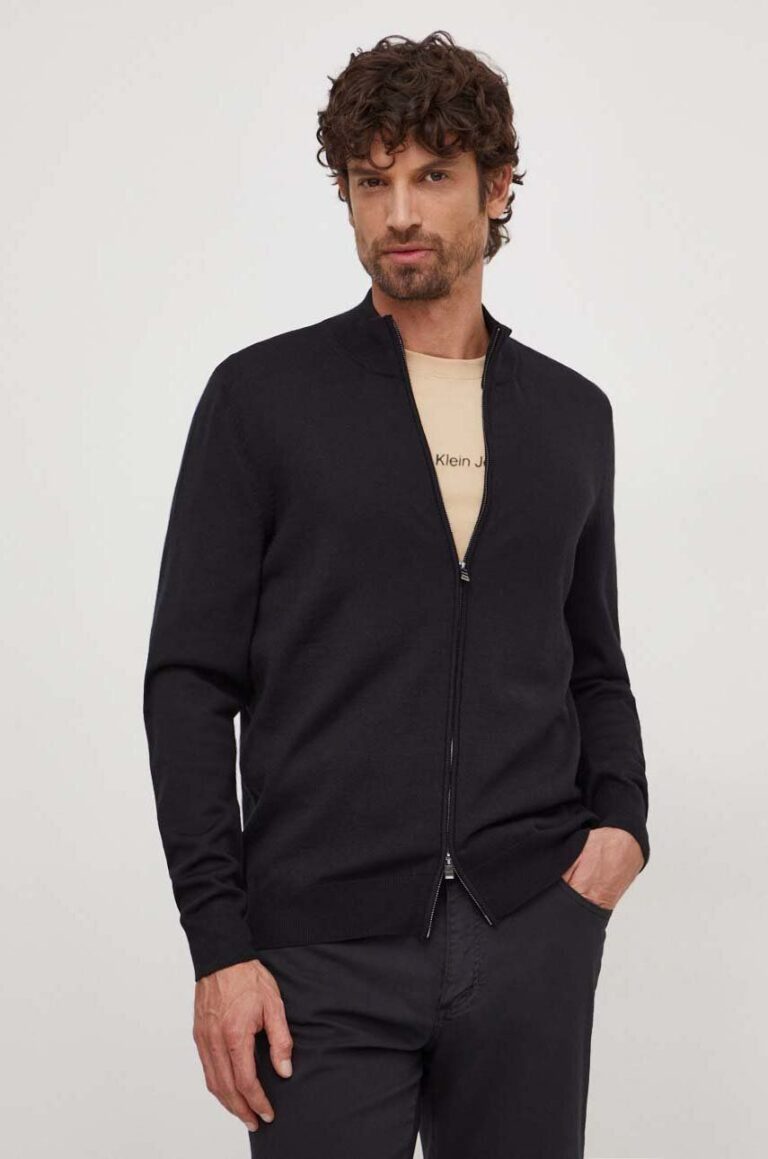 BOSS cardigan din lână culoarea negru 50468254