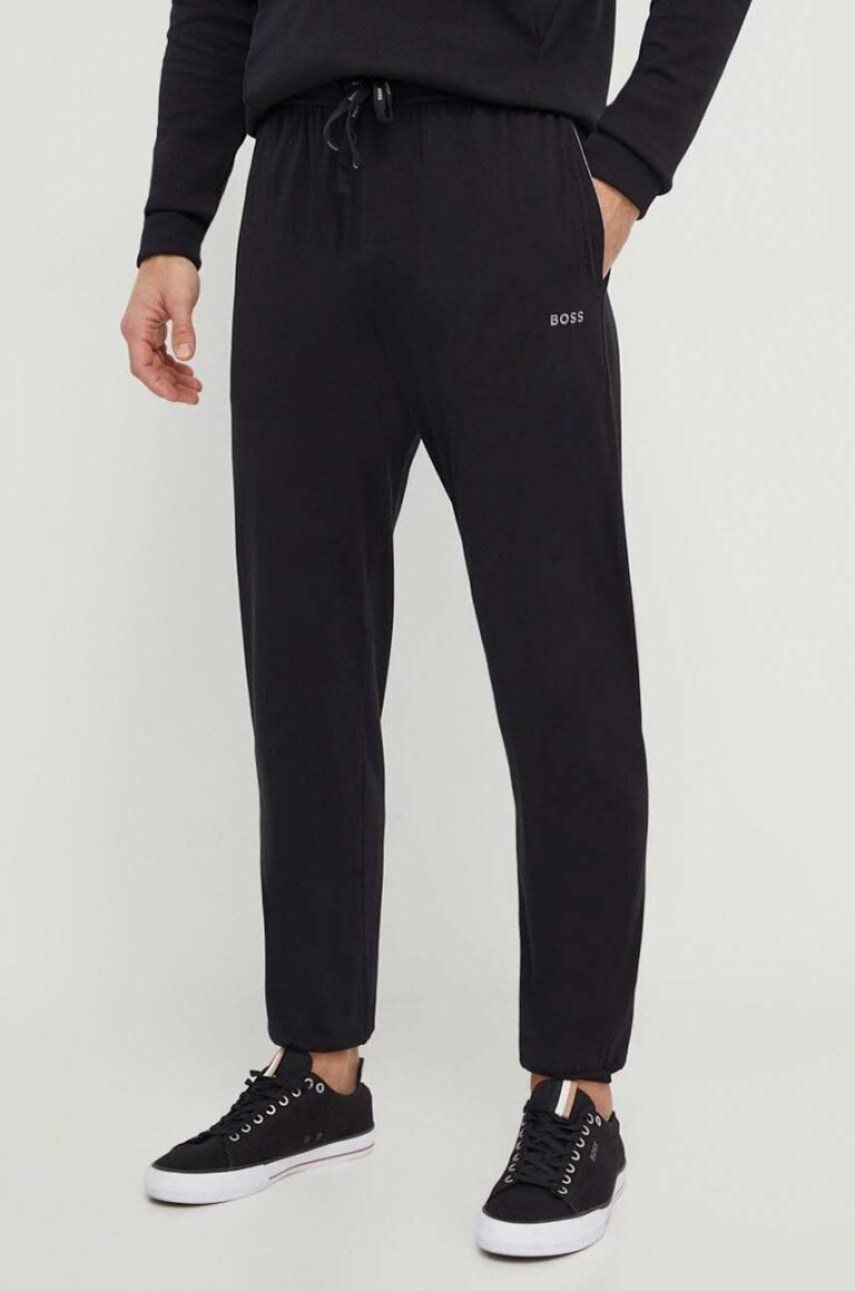 BOSS pantaloni de lounge culoarea negru