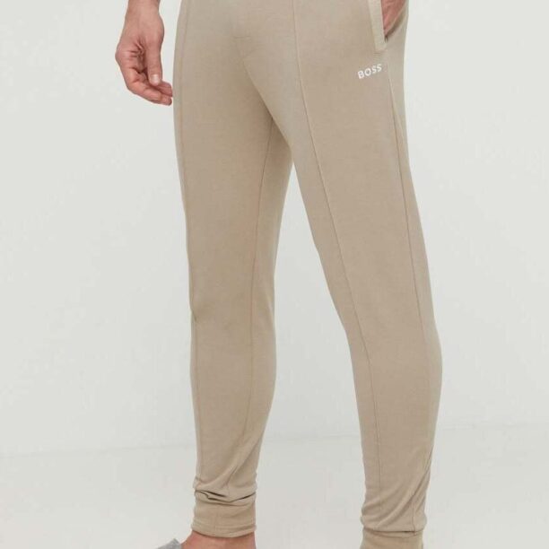 BOSS pantaloni de trening culoarea bej