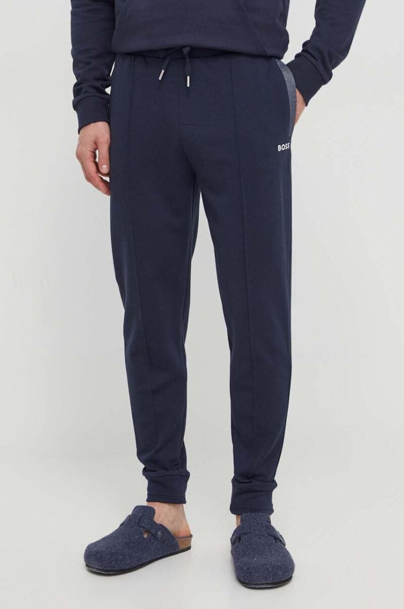 BOSS pantaloni de trening culoarea bleumarin