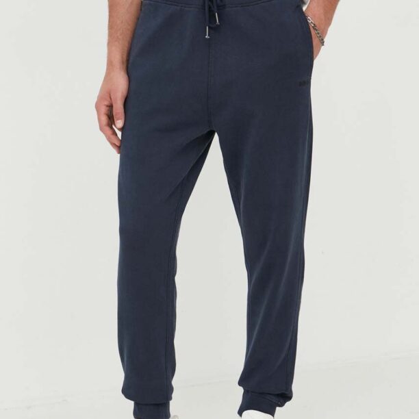 BOSS pantaloni de trening din bumbac CASUAL culoarea gri