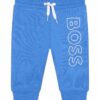 BOSS pantaloni de trening pentru copii culoarea albastru marin