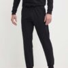 BOSS pantaloni lounge din bumbac culoarea negru