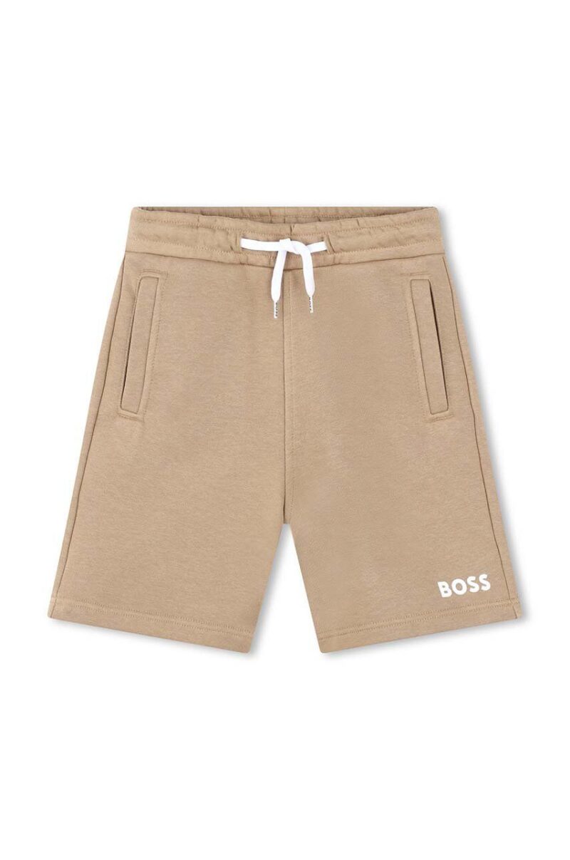 BOSS pantaloni scurti copii culoarea bej