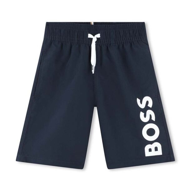 BOSS pantaloni scurti de baie copii culoarea albastru marin