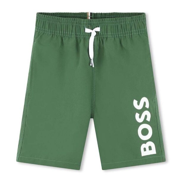 BOSS pantaloni scurti de baie copii culoarea verde