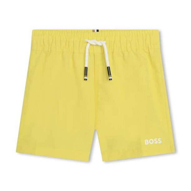 BOSS pantaloni scurti de baie copii culoarea verde