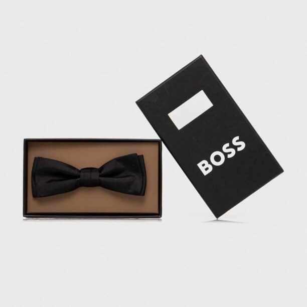 BOSS papion de mătase culoarea negru 50480291 preţ