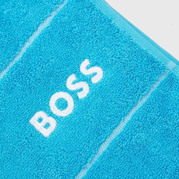 BOSS prosop din bumbac Plain River Blue 40 x 60 cm preţ