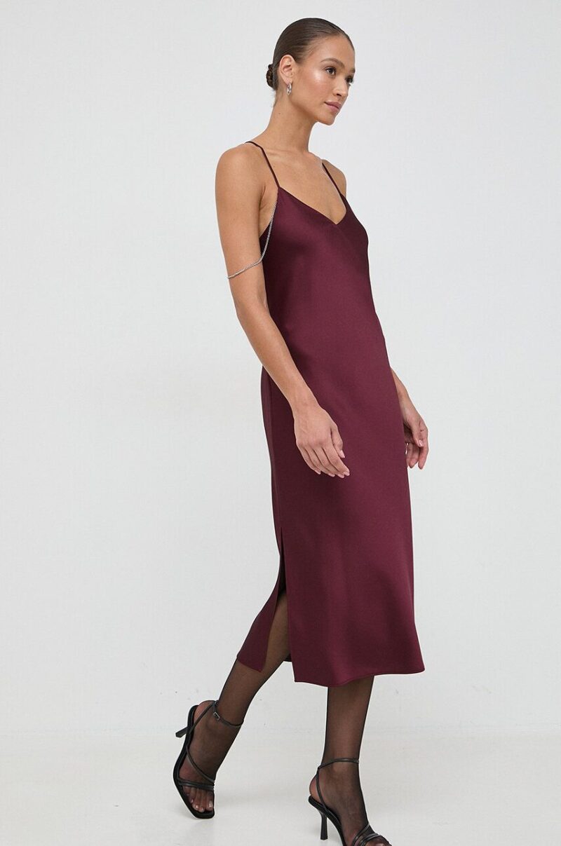 BOSS rochie culoarea bordo