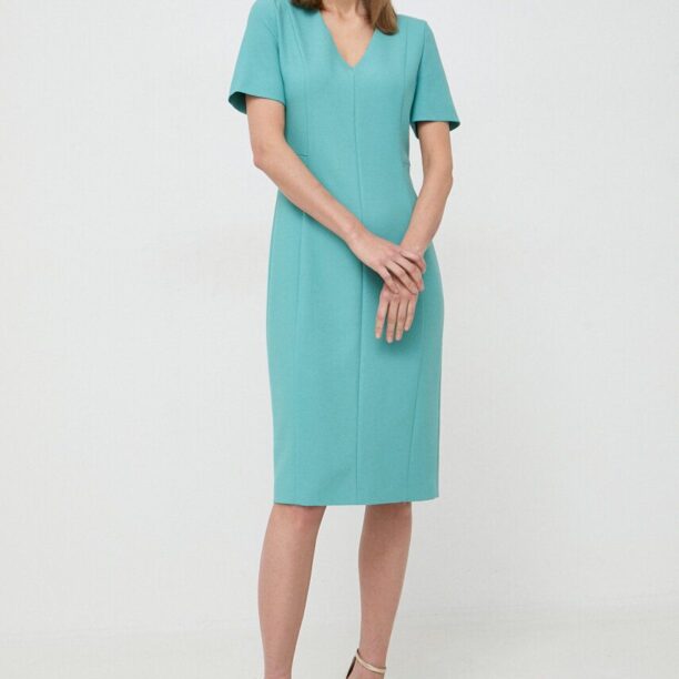 BOSS rochie culoarea verde