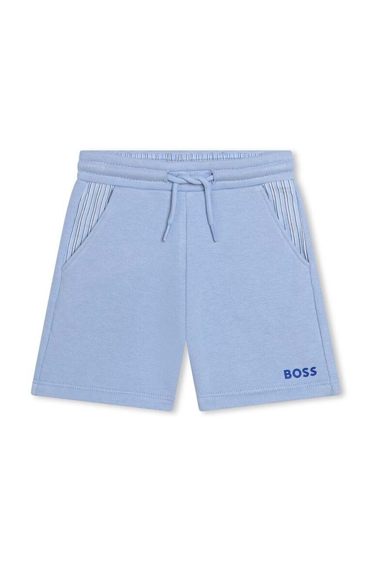 BOSS set de bumbac pentru bebelusi culoarea alb preţ