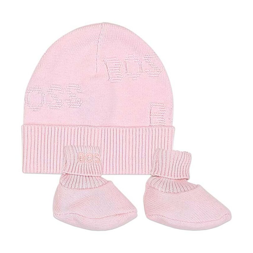 BOSS set de bumbac pentru bebelusi culoarea roz