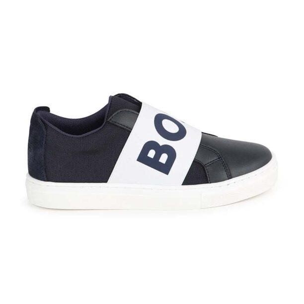 BOSS sneakers pentru copii culoarea albastru marin preţ