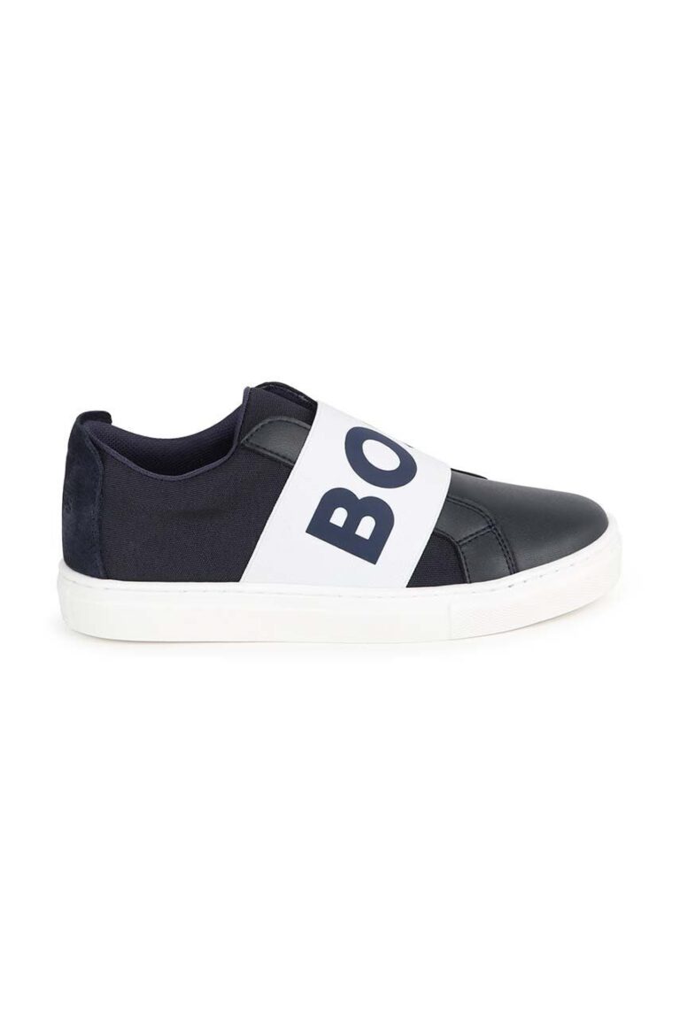 BOSS sneakers pentru copii culoarea albastru marin preţ