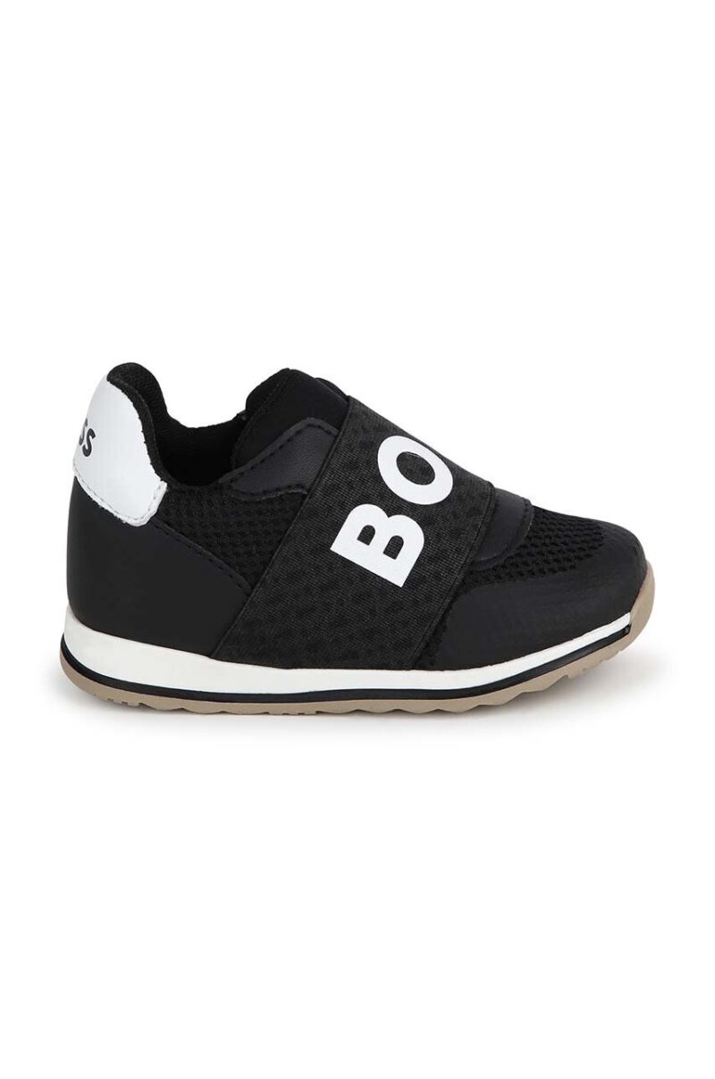 BOSS sneakers pentru copii culoarea negru preţ