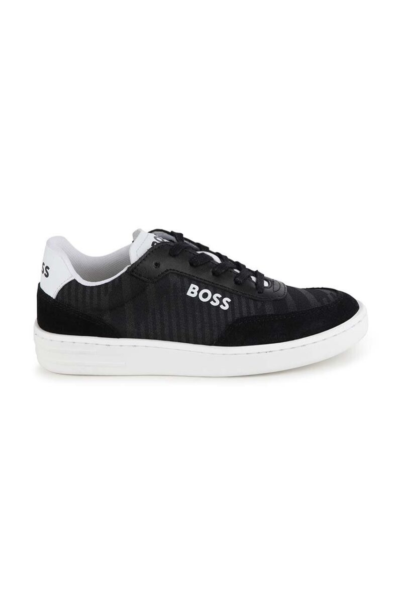 BOSS sneakers pentru copii culoarea negru preţ