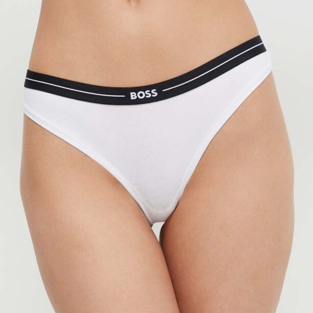 BOSS tanga 3-pack culoarea alb 50510030