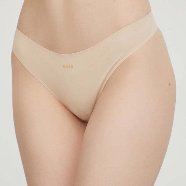 BOSS tanga culoarea bej 50509992