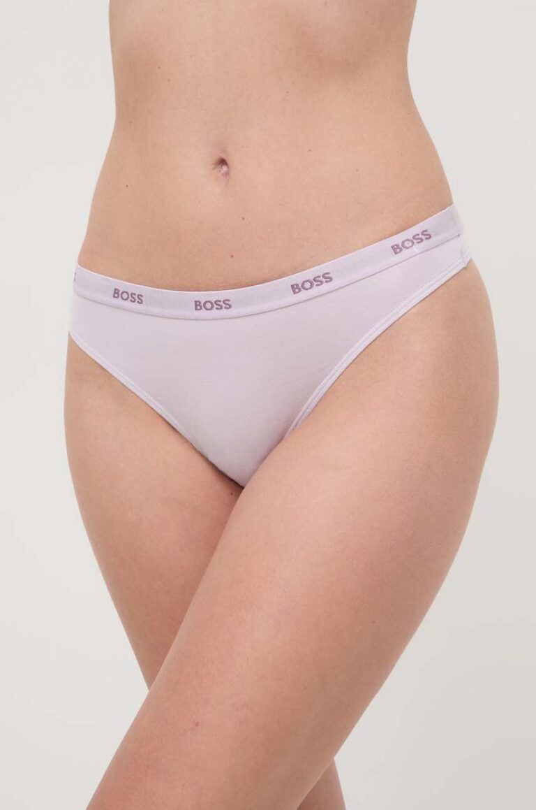 BOSS tanga culoarea violet