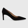 BOSS tocuri din piele intoarsa Janet Pump 70-S_N culoarea negru